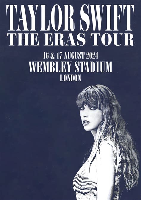 Taylor Swift Eras Stadium 2024 World Tour London Poster