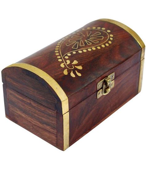 Zitter Brown Wood Jewellery Box Pack Of 1 Buy Zitter Brown Wood