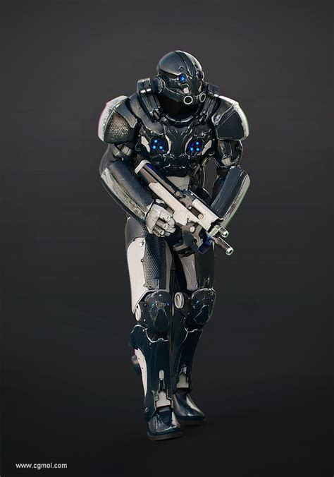 未来战争机器人 服务机器人3D模型欣赏 CG插画 绘画艺术 摩尔网CGMOL