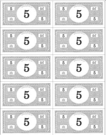 image result  monopoly money printable play money