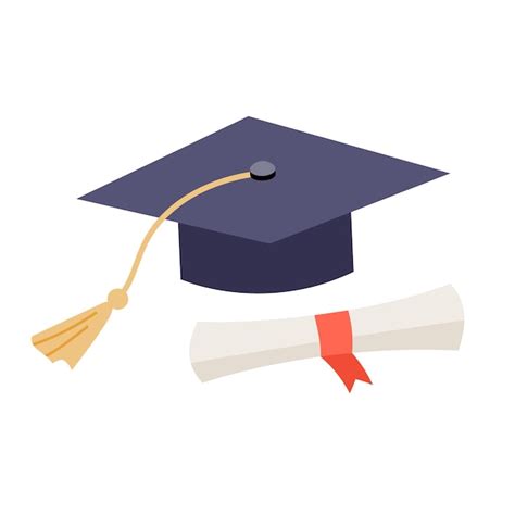 Premium Vector Graduation Cap And Diploma In Flat Illustration