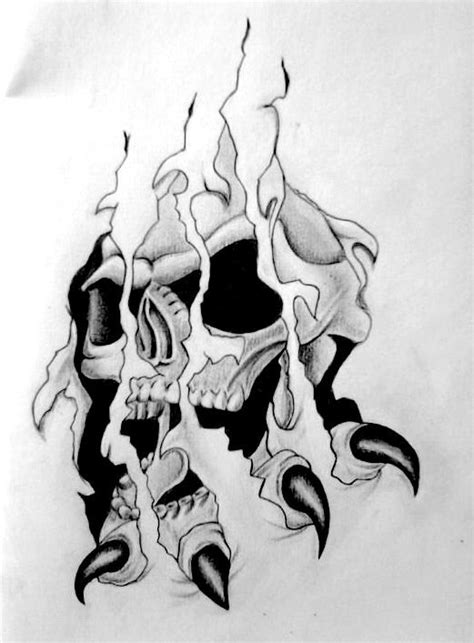 Skull Tattoo Design By Tksb1981 On Deviantart Skull Art Drawing