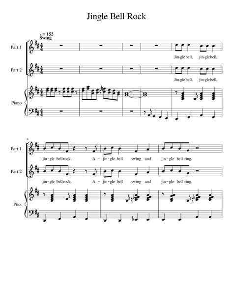 Jingle Bell Rock Piano Sheet Music For Piano Mixed Trio Download