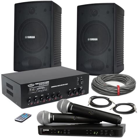 Church Conference Room Sound System With 2 Surface Mount Speakers