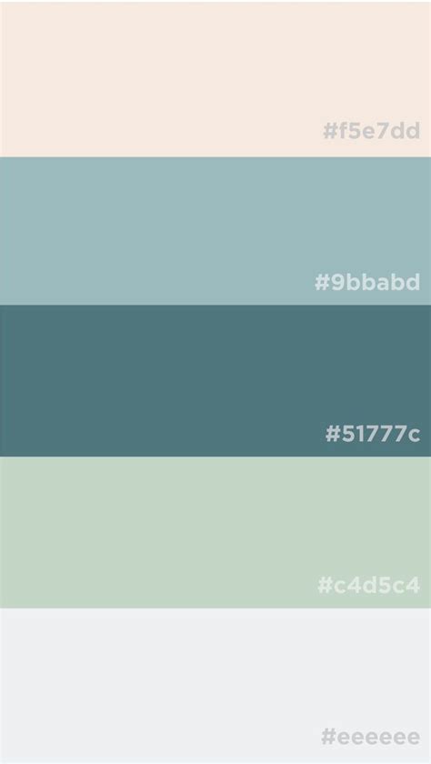 The Color Scheme For Different Shades Of Blue And Green