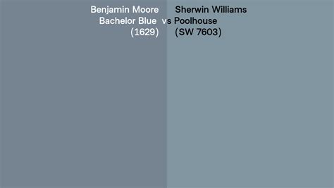 Benjamin Moore Bachelor Blue Vs Sherwin Williams Poolhouse Sw