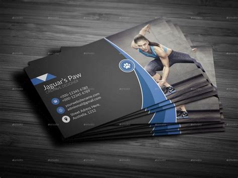 Fitness Business Card Fitness Business Card Personal Business Cards