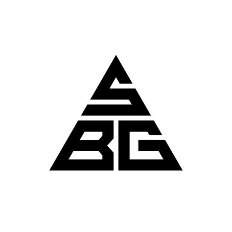 Sbg Triangle Letter Logo Design With Triangle Shape Sbg Triangle Logo