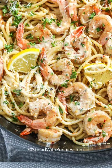 The pasta was amazing and so easy to throw together. Garlic Shrimp Pasta - Spend With Pennies
