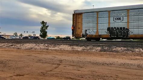 Bnsf Freight Train In The Desert