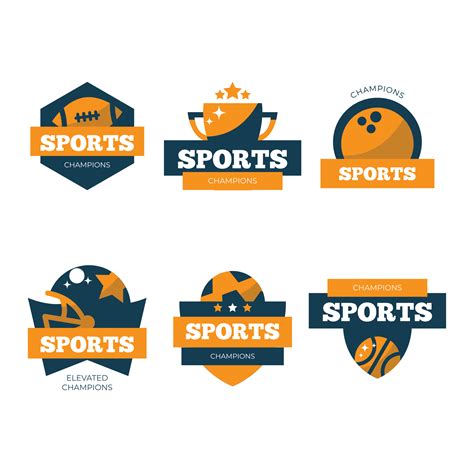 Get This Duotone Doodle Various Sports Logo Template For Free