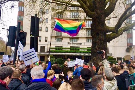 dorchester hotel protest crowds gather in central london for demonstration over brunei lgbtq