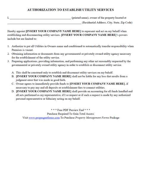 It could be something as informal another way to write an effective letter is to have a superior letter format or a letter template as a guide. AUTHORIZATION TO ESTABLISH UTILITY SERVICES PDF | Property management marketing, Utility ...