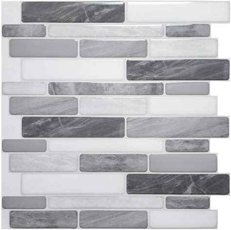 Art3d 10 Sheet Self Adhesive Tile Backsplash For Kitchen Vinyl