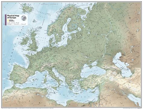 Europe Physical Atlas Of The World 11th Edition By National