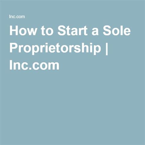 How To Start A Sole Proprietorship Sole Proprietorship Sales Jobs Sole