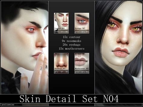 Pralinesims Skin Detail Kit N04 Face Kit Sims 4 Sims