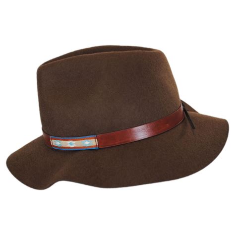 Brooklyn Hat Co Navajo Wool Felt Safari Fedora Hat All Fedoras