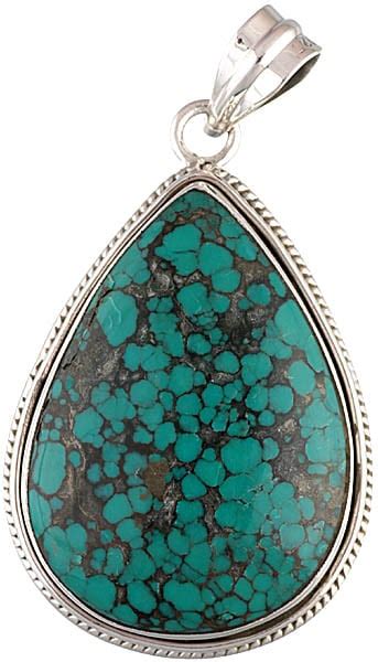 Spider S Web Turquoise Pendant Exotic India Art