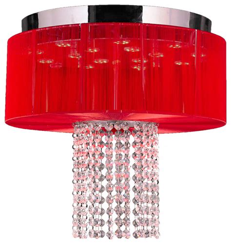 This medium sized flushmount features a. Alice 6 LED Light Chrome Finish and Crystal 16" Round ...