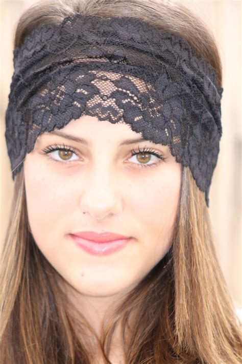 wide black lace headband elastic hairband women hair by topstyle1 lace headbands fashion