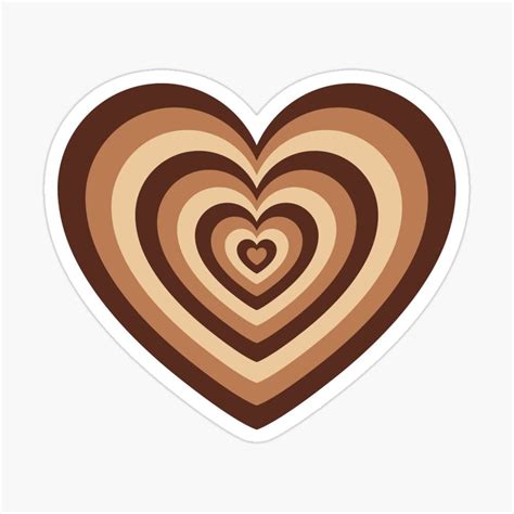 Brown Latte Heart Sticker By Ayoub14 Aesthetic Stickers Coloring Stickers Brown Latte