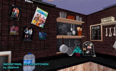 Sims 4 Ccs The Best Industrial Kitchen Set By Pqsim4