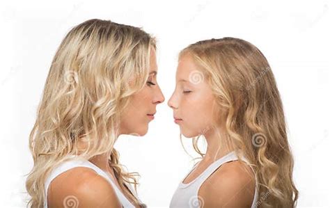 Beautiful Blonde Mother And Her Daughter Together Stock Image Image Of White Togetherness