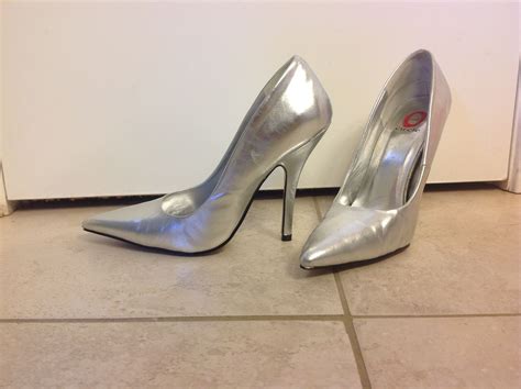 Shiny Silver Heels Cute Shoes Silver Heels Heels