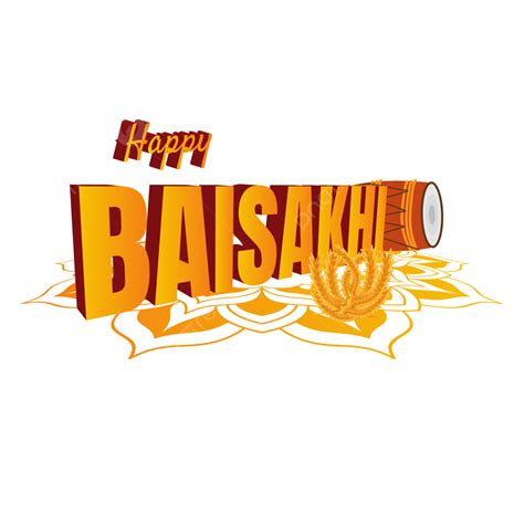 Baisakhi Vector Hd Images 3d Orange Baisakhi Culture Hindu