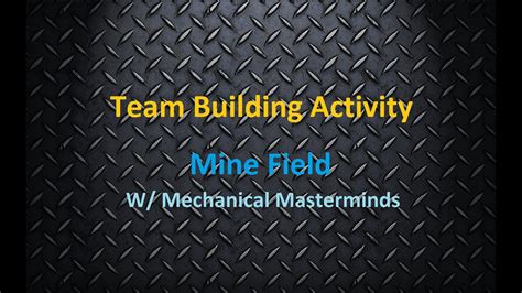 Team Building Mine Field Youtube