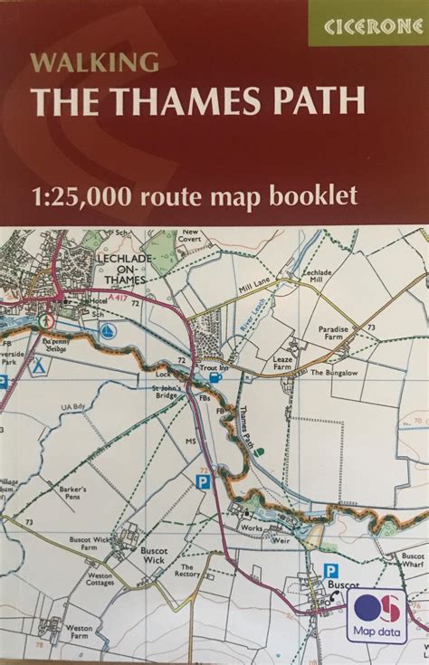 Thames Path 125000 Route Map Booklet Walk The Thames