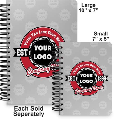 Custom Logo And Tag Line Spiral Notebook W Logos Youcustomizeit