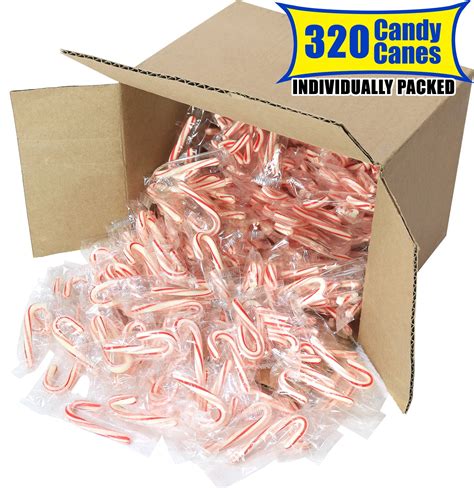 Greenco Candy Canes Individually Wrapped Red And White Candy Canes Peppermint 10 Packs Of 32