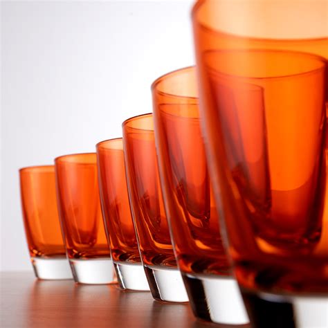 Sunset Orange Drinking Glass Set Of 6 Sofapotato