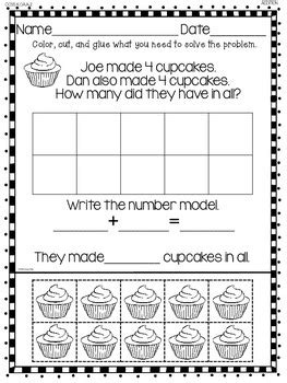 Addition Word Problems For Kindergarten by Kim's Creations | TpT