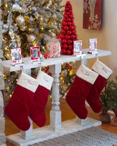 Christmas Stockings How To Hang Without A Mantel Christmas Stocking Stand Christmas