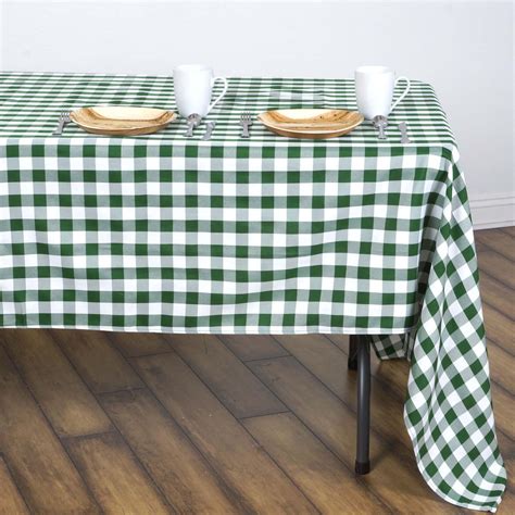 Buy Buffalo Plaid Tablecloth 60x126 Rectangular Whitegreen