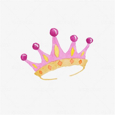 手绘水彩公主皇冠王冠图片素材免费下载 觅知网