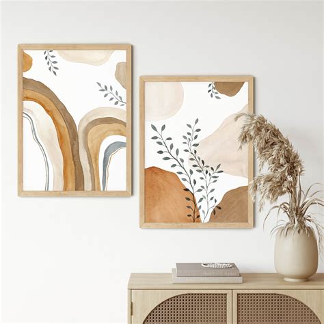 Mid Century Modern Art Bohemian Wall Decor Abstract Wall Art