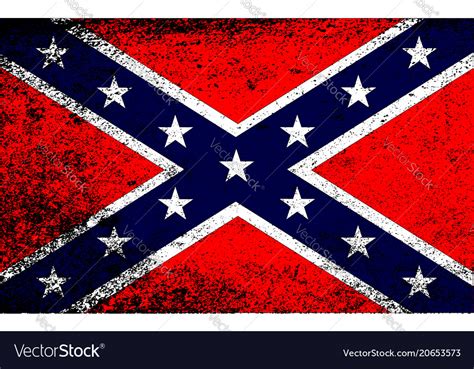 Grunge Confederate Flag Royalty Free Vector Image