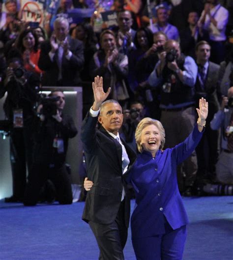 President Obama And Hillary Clinton At The Dnc Last Night Flickr