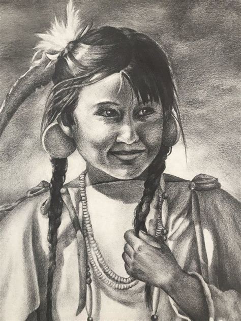 Native American Portrait Original Etsy Uk Paintings I Love