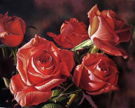 Red Roses Oil Painting Stephen Shooter Foundmyself