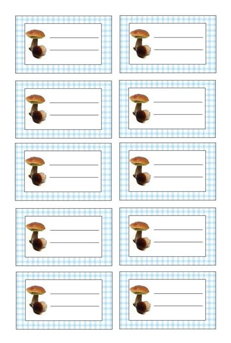 L'objectif de sudoku est de remplir une grille 9x9 avec de chiffres dans lesquels chaque ligne, colonne et section 3x3 contient tous les chiffres de 1 à 9. 10 étiquettes pour champignons à imprimer en ligne