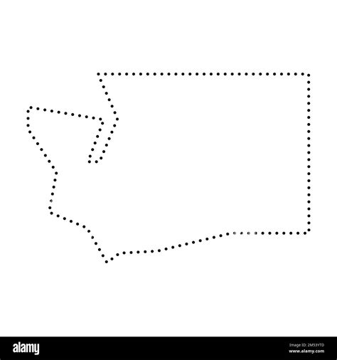 Washington State Of United States Of America Usa Simplified Thick