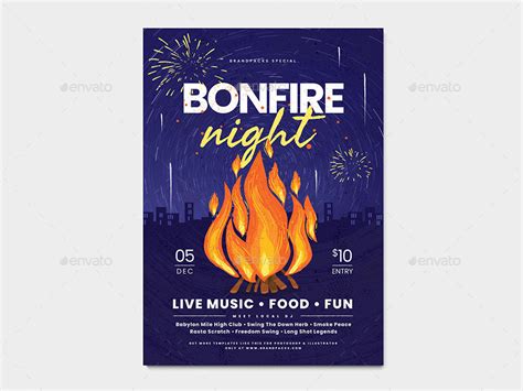Bonfire Night Flyer Poster By Brandpacks Graphicriver
