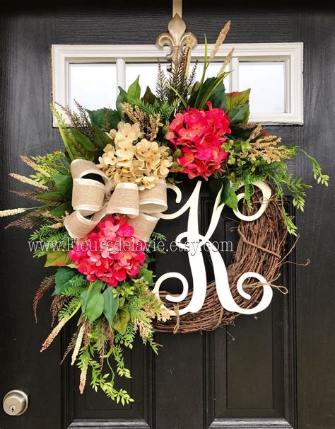 Summer Wreaths For Front Door Spring Wreaths Burlap Wreath Etsy