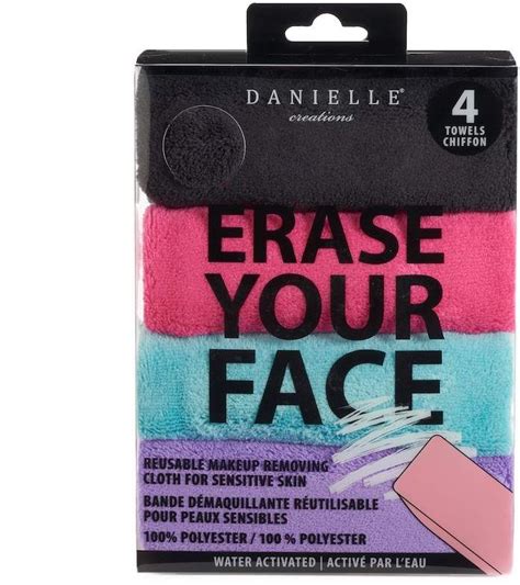 Danielle Creations Erase Your Face 4 Pk Reusable Makeup Removing Cloth