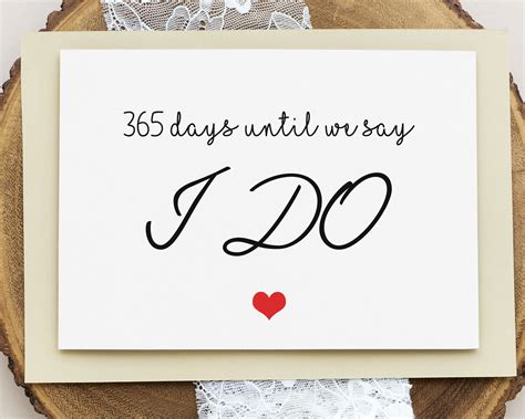 365 Days Until We Say I Do Personalized Card 1 Year Wedding Etsy